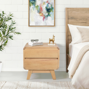 Solid Wood Night Stand (Soft Closing Drawers)